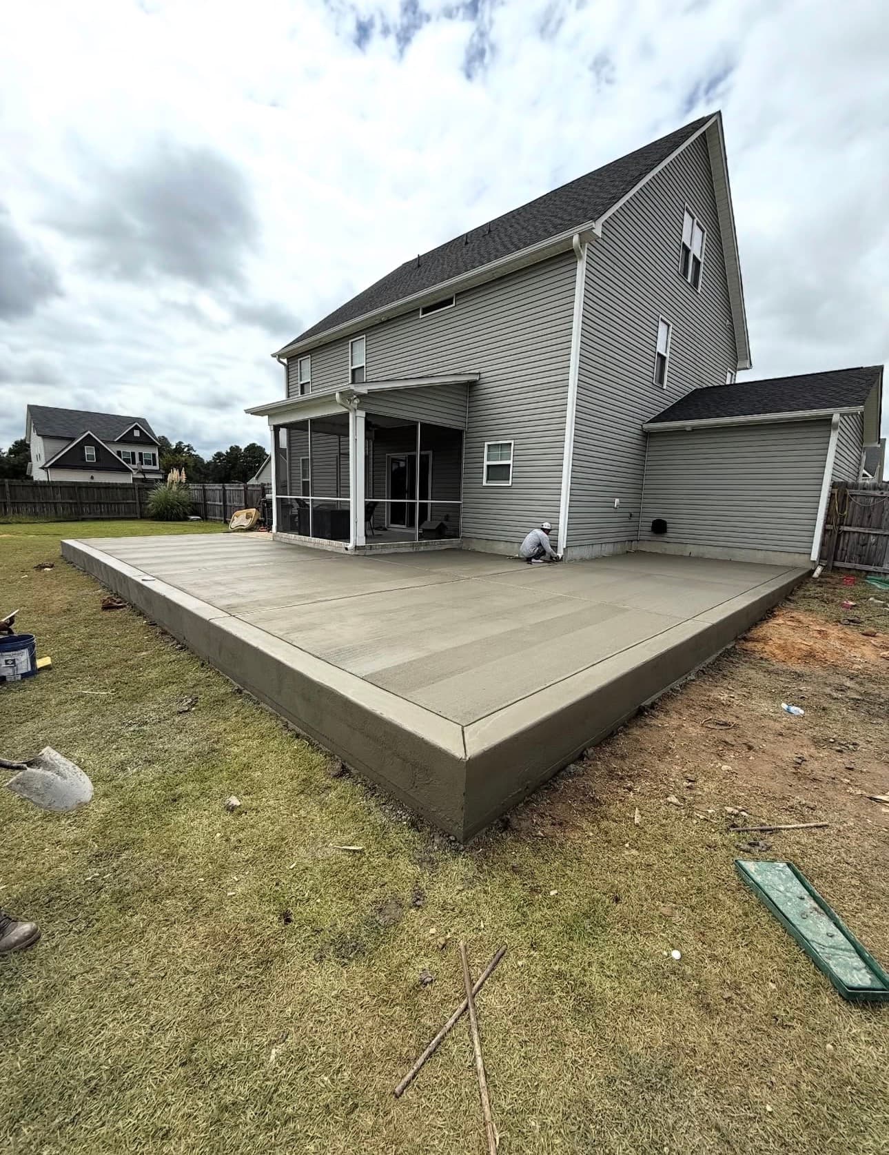 Clean finish concrete slab