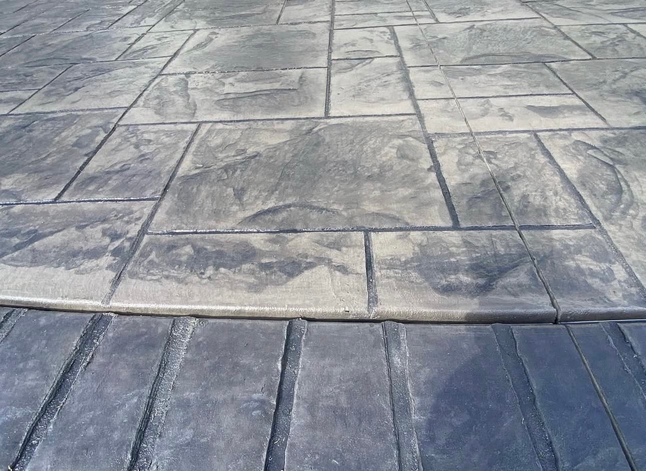 Stamped concrete texture close-up